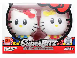 Seven20 - Hello Kitty SuperBitz 4" Plush Twin Sisters 2-Pack - Hello Kitty & Mimmy - Multi-Color