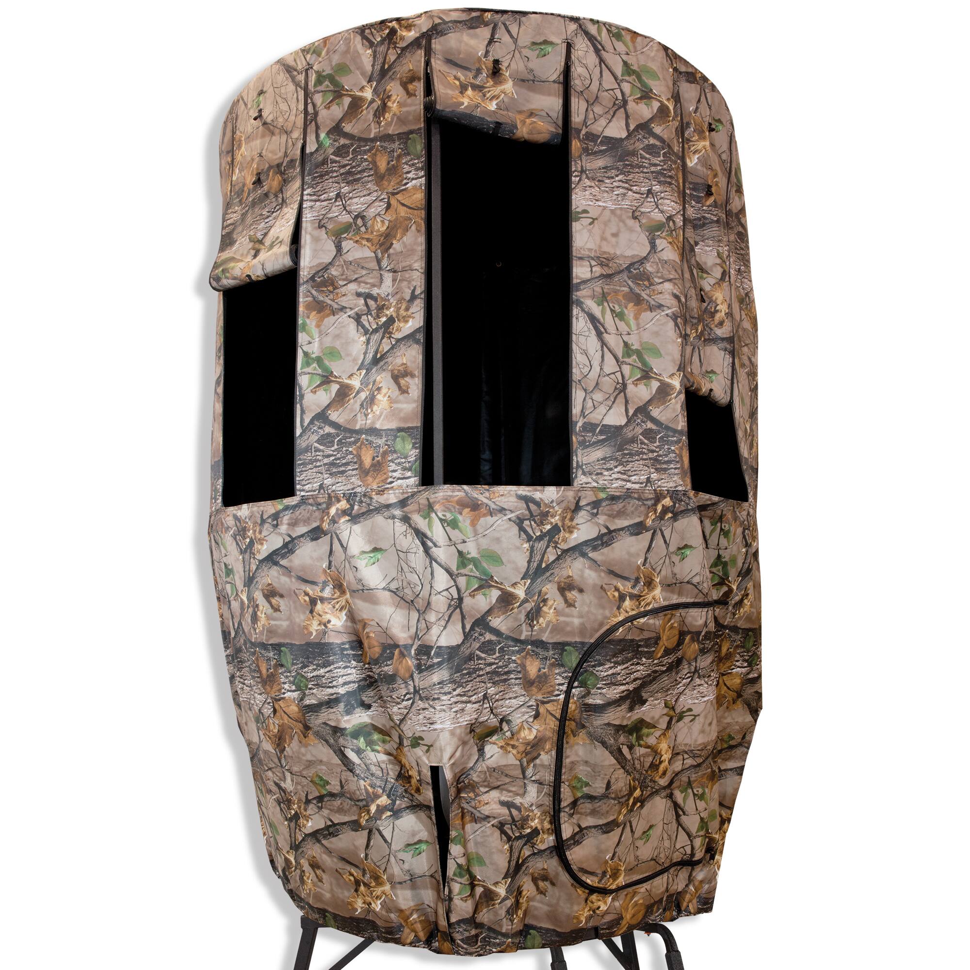 Alt View 7. Muddy - Muddy Roof Kit Hunting Gear, Hunting Blind w/ 8 Windows for Liberty Tripod Stand - Camouflage.