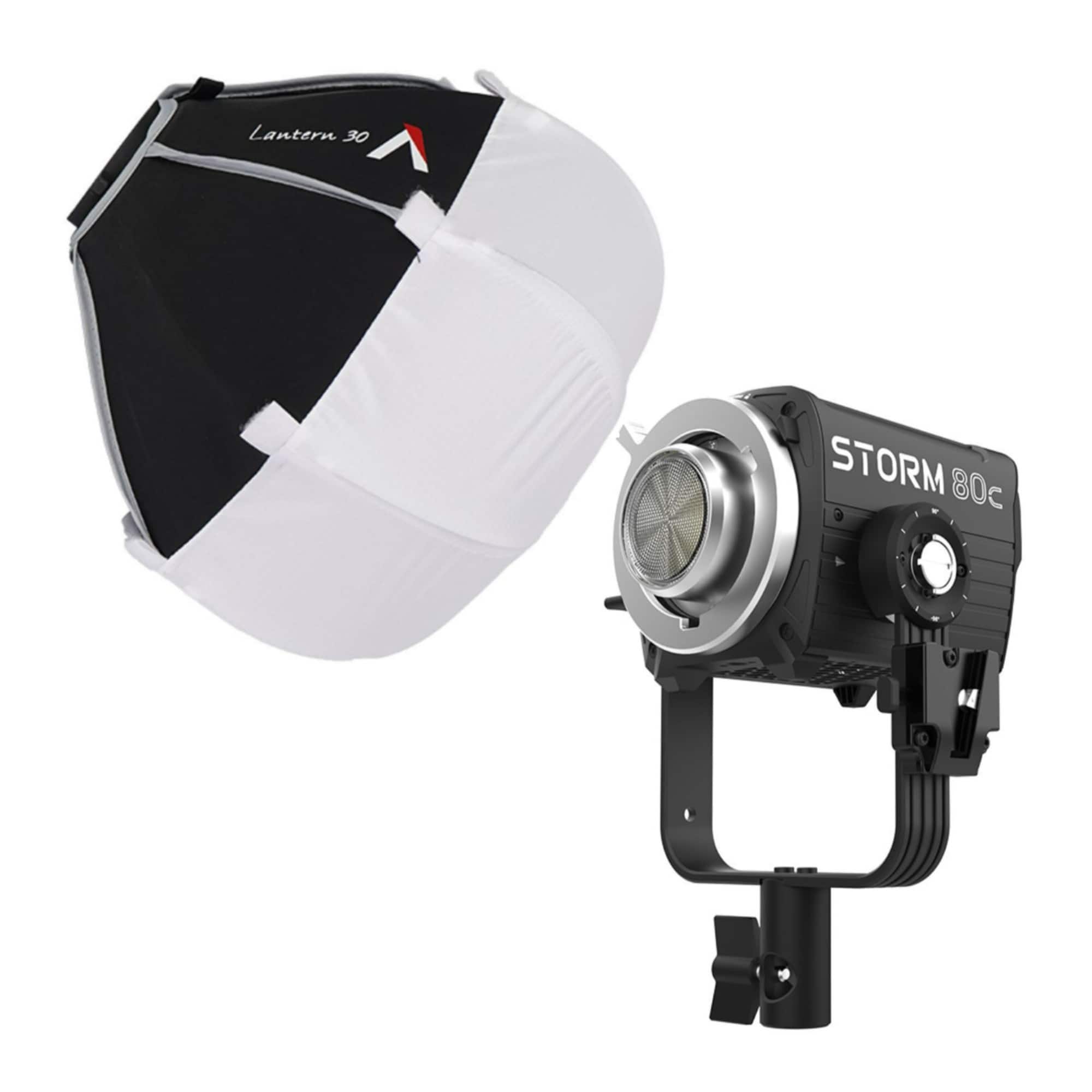 Aputure - STORM 80c Black Point Source Fixture and Omnidirectional Softbox Bundle