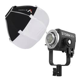 Aputure - STORM 80c Black Point Source Fixture and Omnidirectional Softbox Bundle