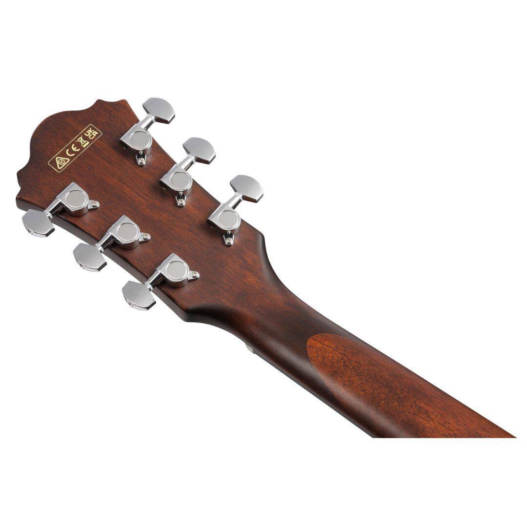 Left. Ibanez - Ibanez AE100DBF Grand Auditorium Acoustic-Electric Guitar Dark Tide Blue Flat.