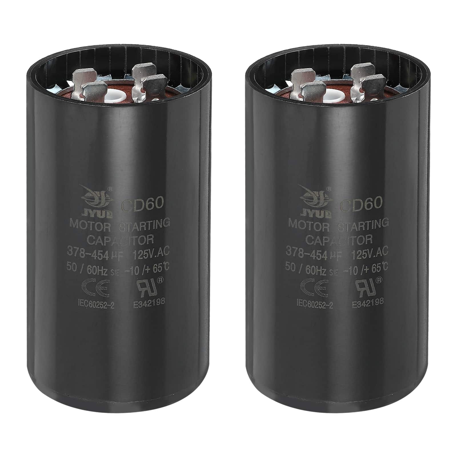 Unique Bargains - 2pcs CD60 Capacitor 378-454 Mfd, 125 VAC Run Motor Start for Electric Fan/Well Pump price history on PriceWatchPro