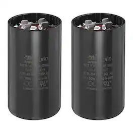 Unique Bargains - 2pcs CD60 Capacitor 378-454 Mfd, 125 VAC Run Motor Start for Electric Fan/Well Pump
