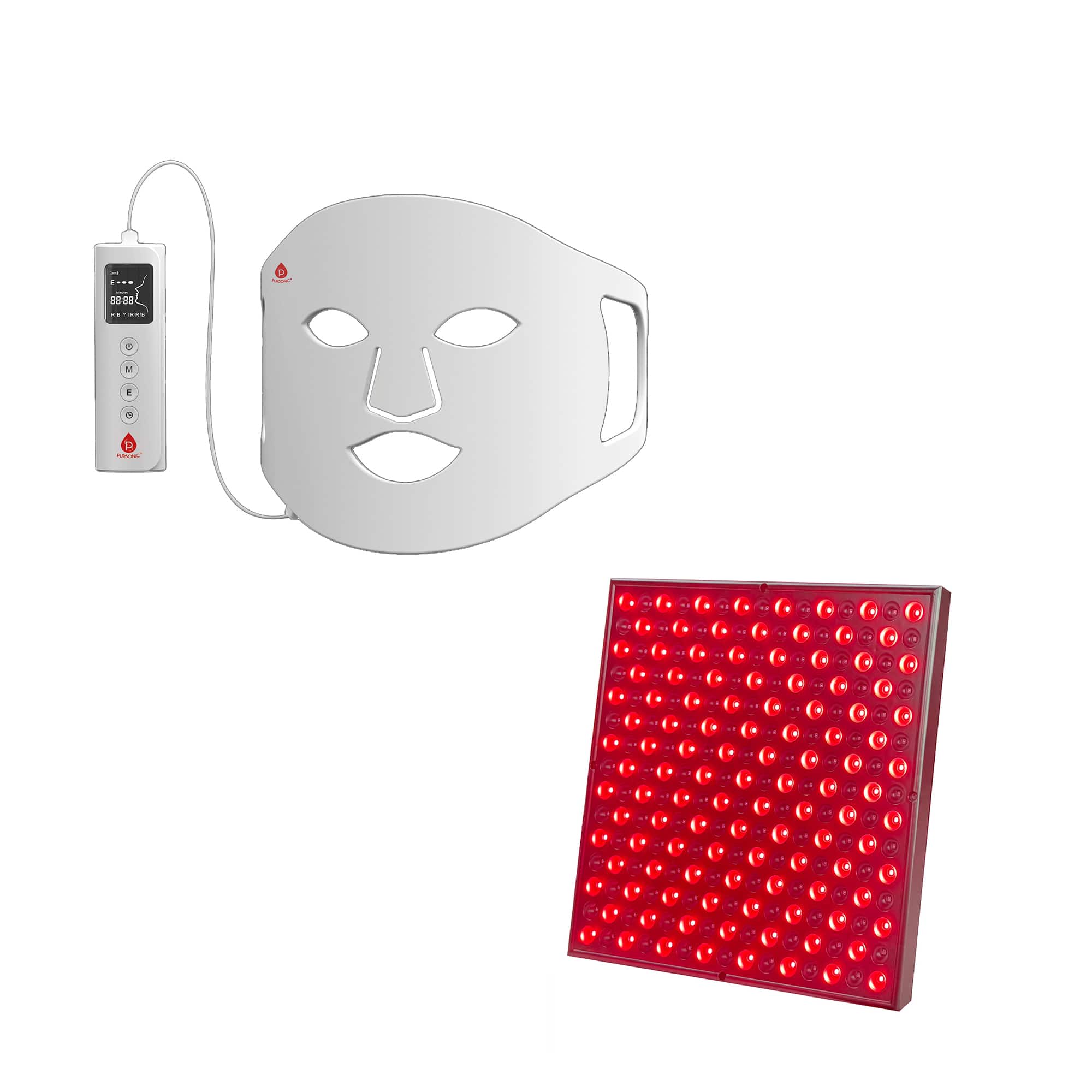 Pursonic - 2-in-1 Red Light Therapy System: Facial LED Mask & Full-Body Panel price history on PriceWatchPro