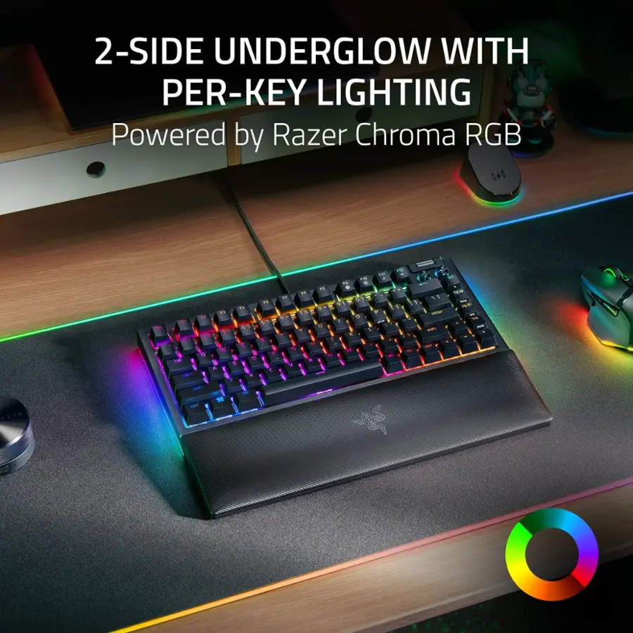 Razer BlackWidow V4 75% Wired Mechanical Orange Switch Gaming Keyboard ...