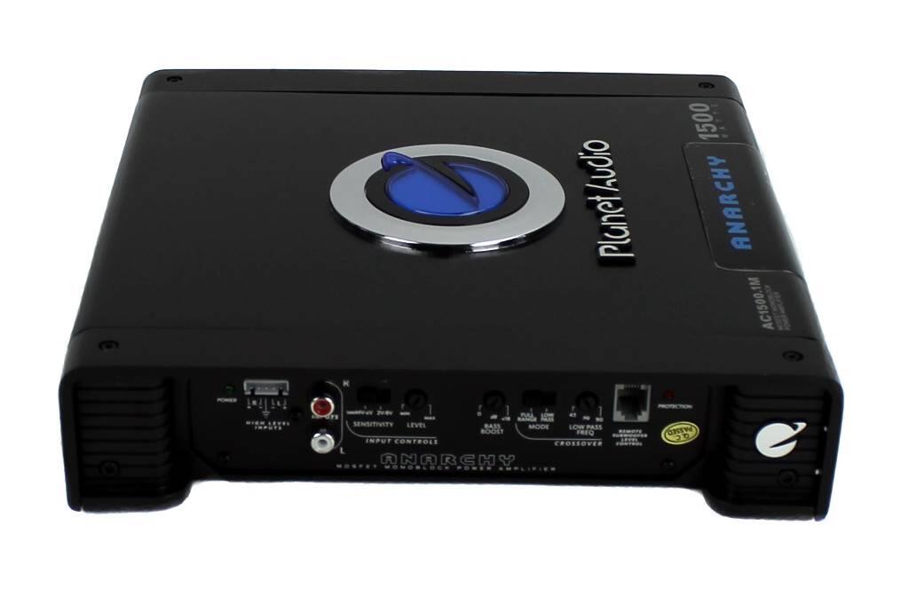Aucio Planet 1500 ANARCHY 1M AC1500

K
Sensitivity Level
Bass Boost
Bass Mode
Low Pass Freq
Crossover
Input Controls

MonoBlock Power Amplifier

Protection
OSD

Planet Audio
ANARCHY 1500