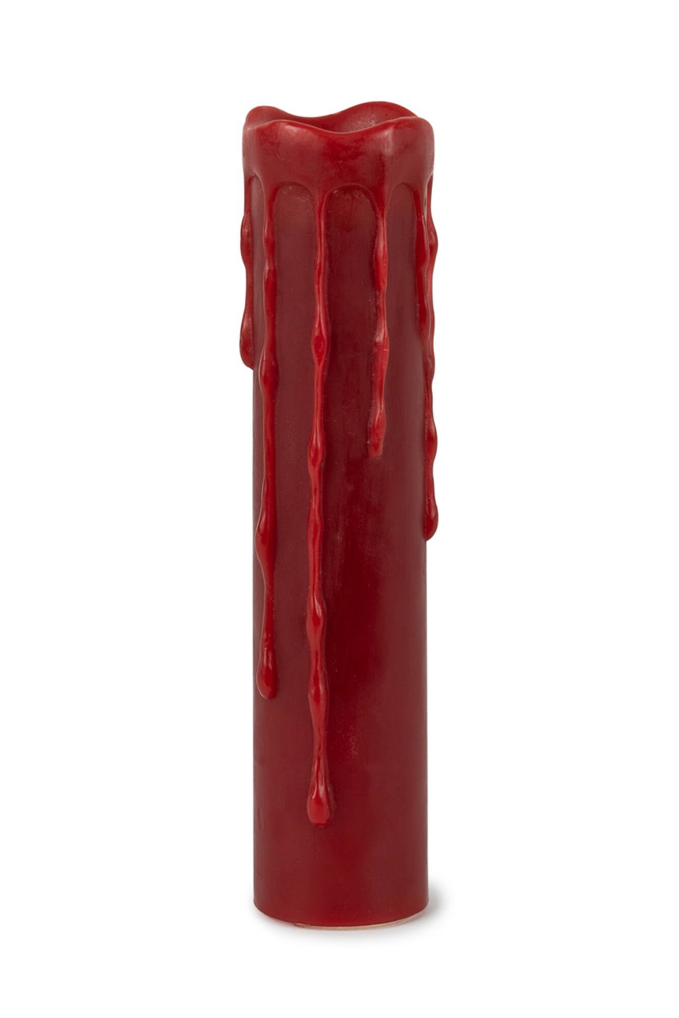 Angle. BreeBe - Red LED Dripping Wax Designer Candle with Remote (Set of 2) - Red.