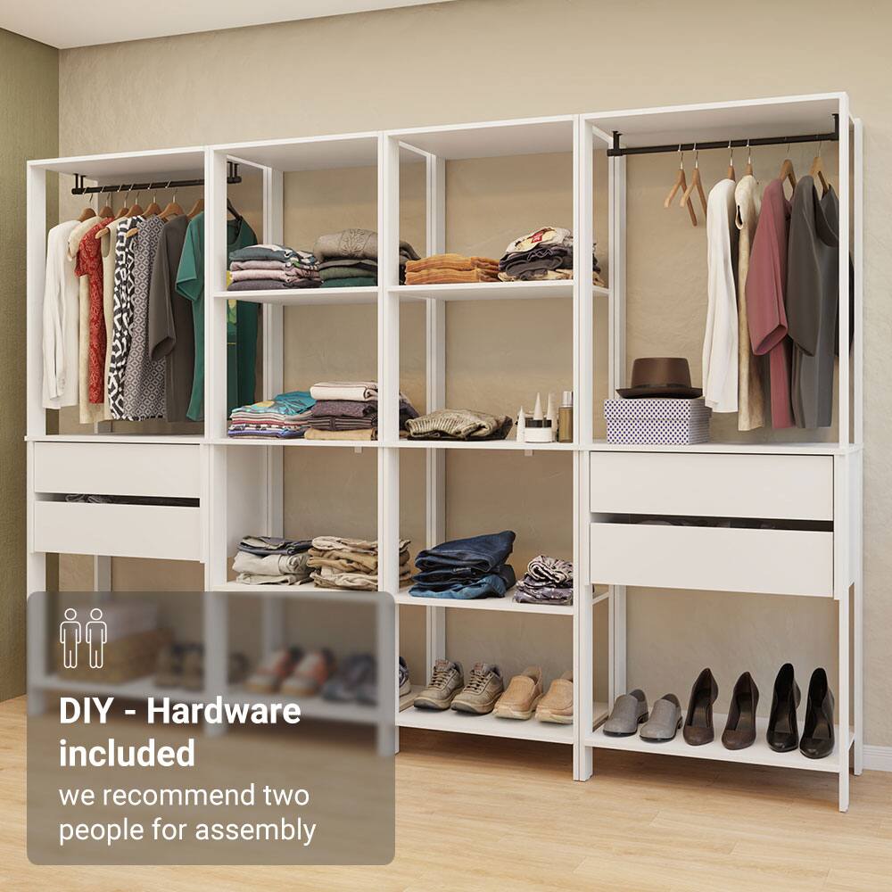 DIY - Hardware included  
we recommend two people for assembly