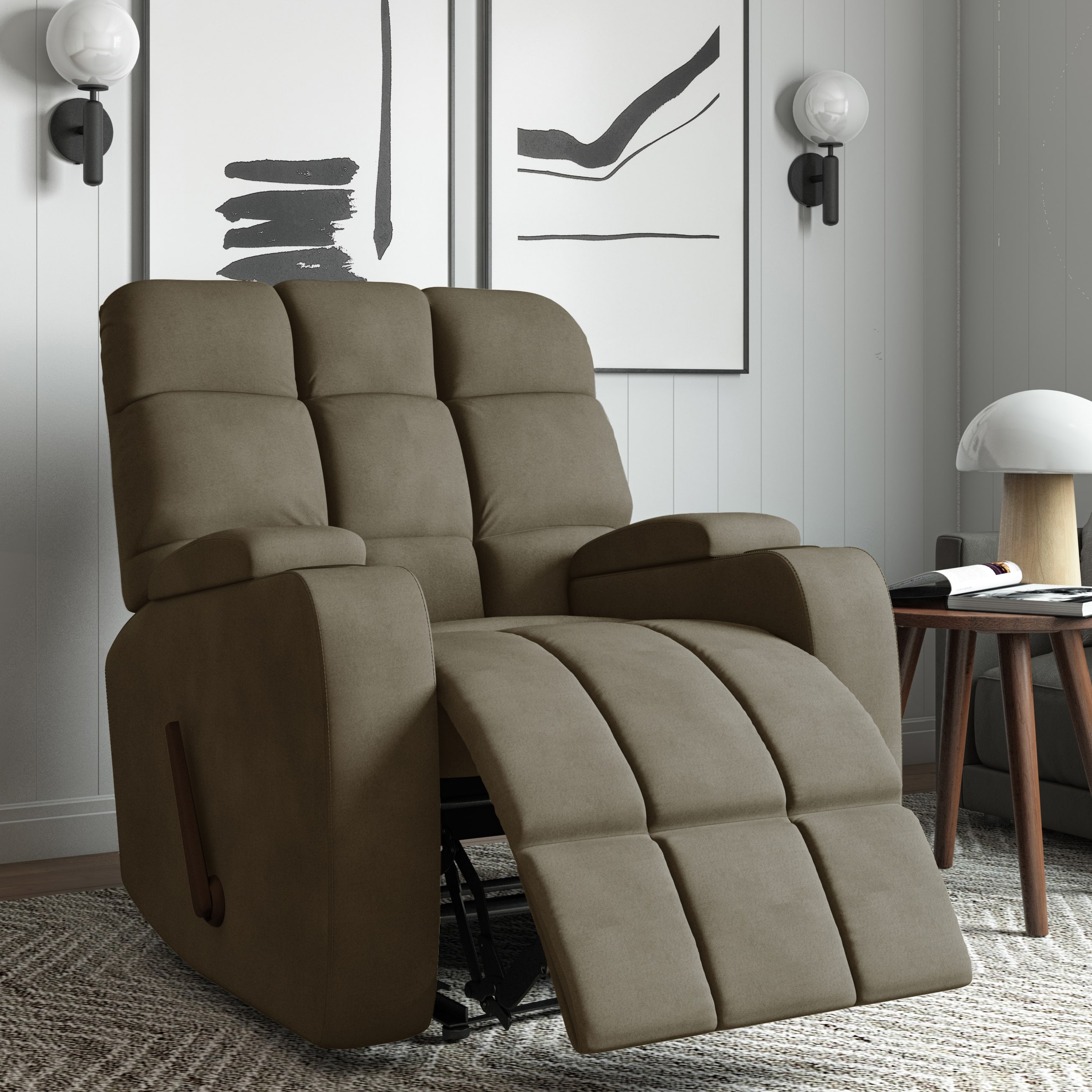 TinyHomie - The Granada Recliner in Sage Gray - Gray,Sage