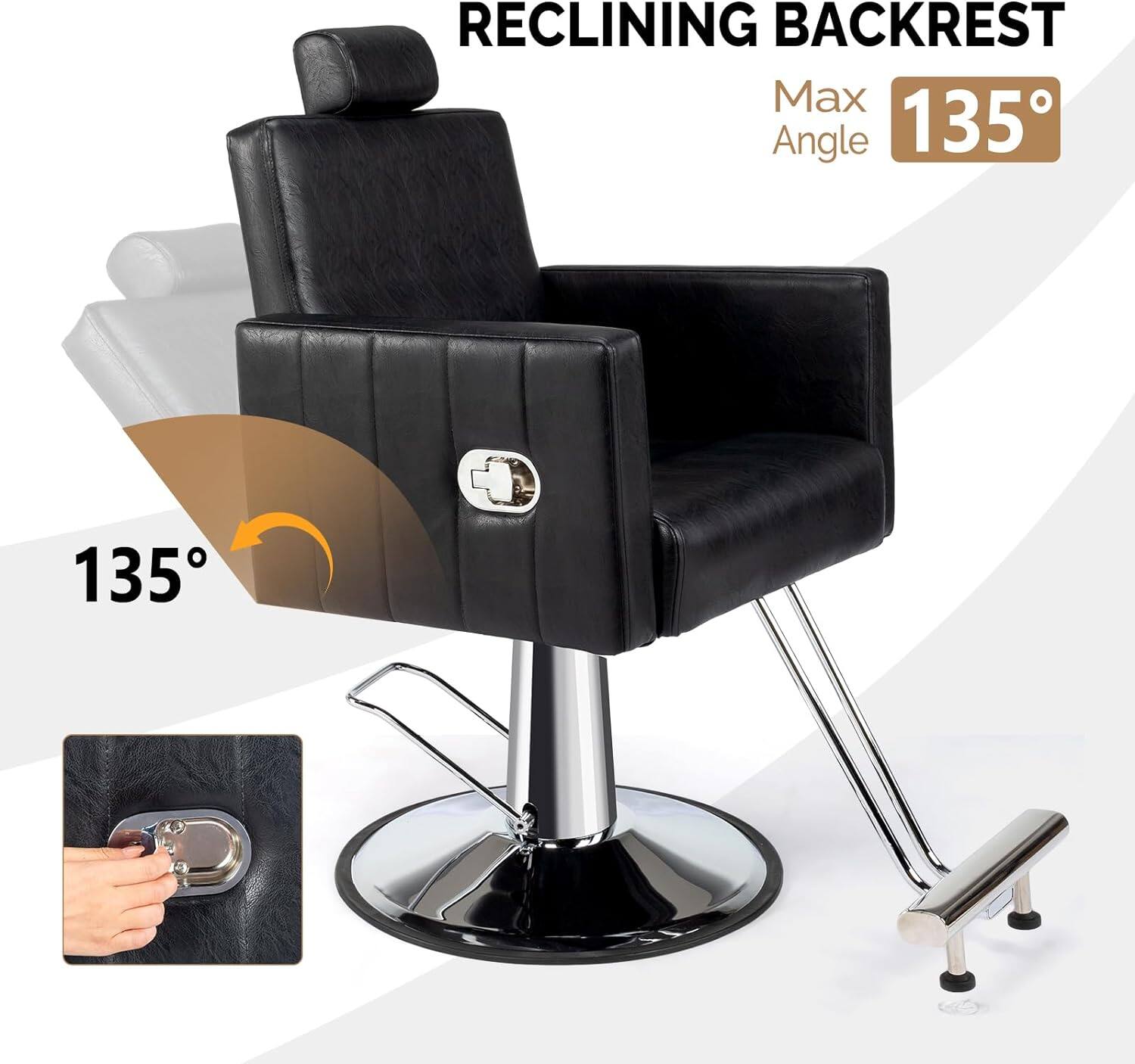 RECLINING BACKREST  
Max Angle 135°