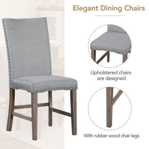 Elegant Dining Chairs

Upholstered chairs are designed

With rubber wood chair legs