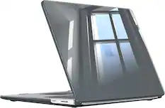 Front. Fintie - Case for 15 Inch Microsoft Surface Laptop 8th (2026)/ Surface Laptop 7 (2024) Model: 2037, Slim Snap On Hard Shell Cover - Crystal Black.