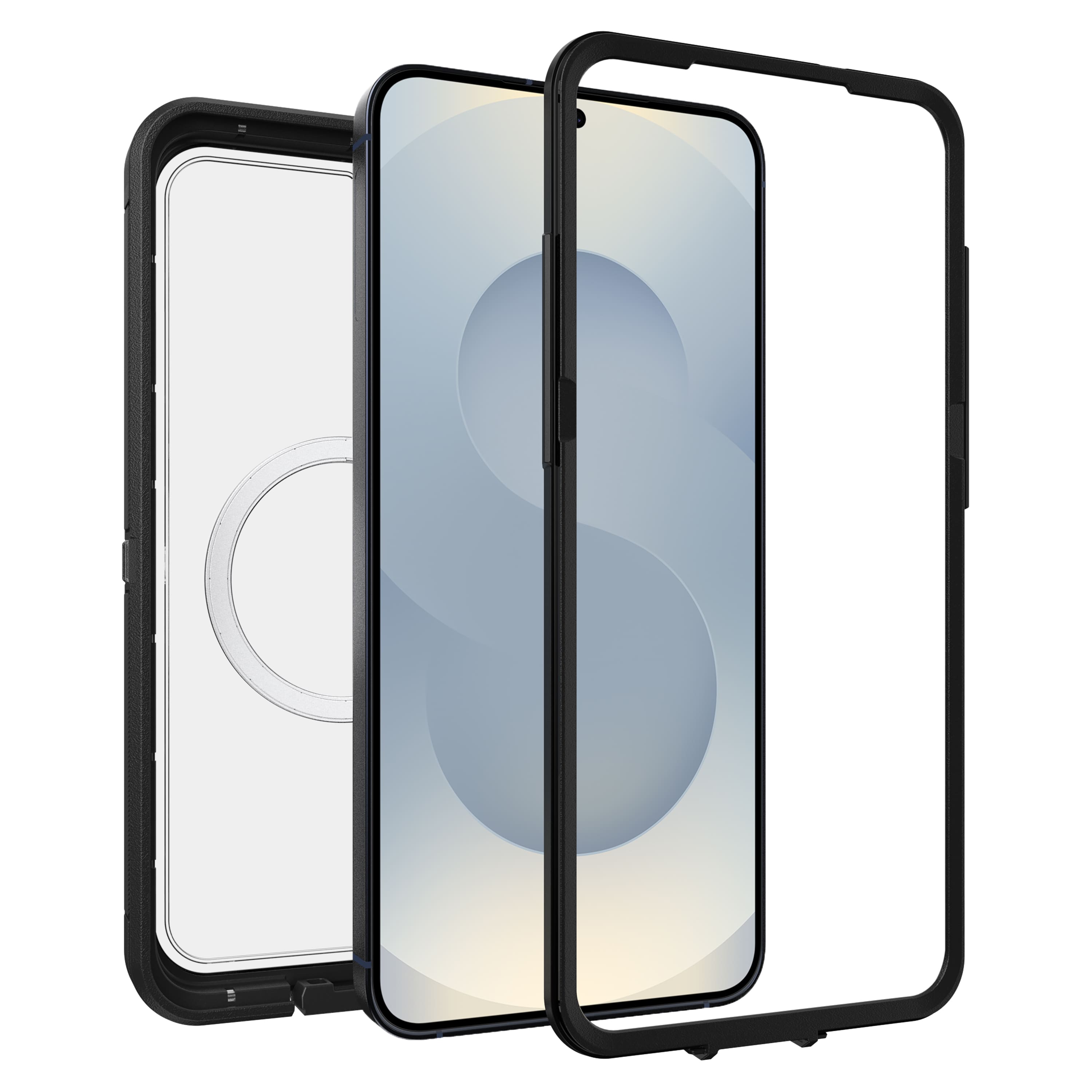 Back. OtterBox - Defender Series Pro XT Hard Shell with Magnets for Samsung Galaxy S25+ - Dark Side.