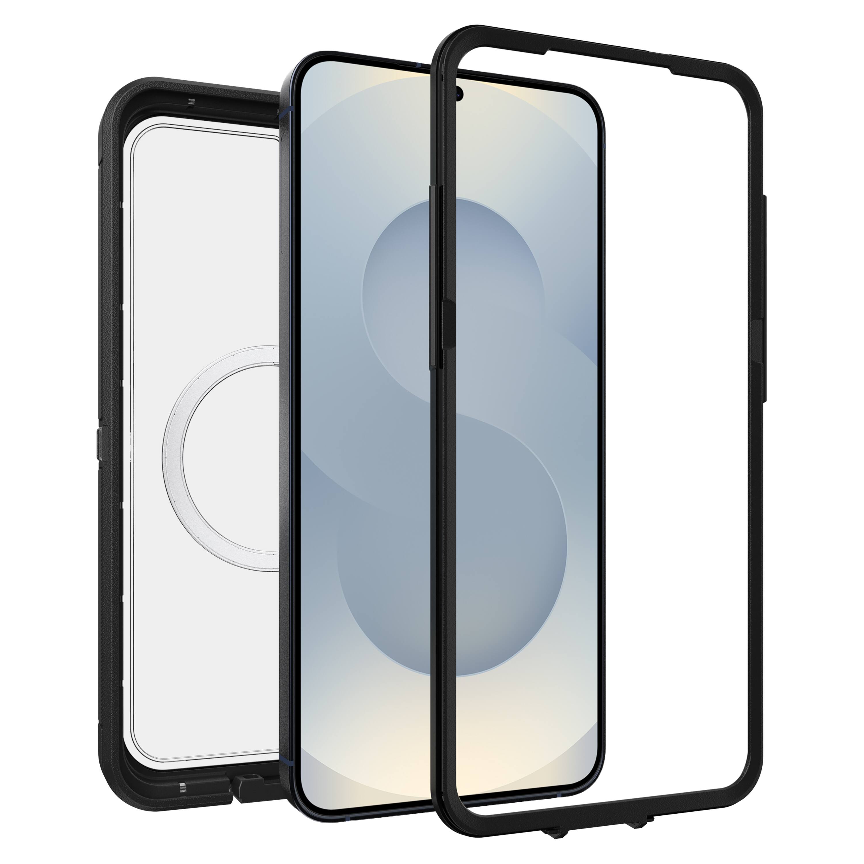 Back. OtterBox - Defender Series Pro XT Hard Shell with Magnets for Samsung Galaxy S25+ - Dark Side.