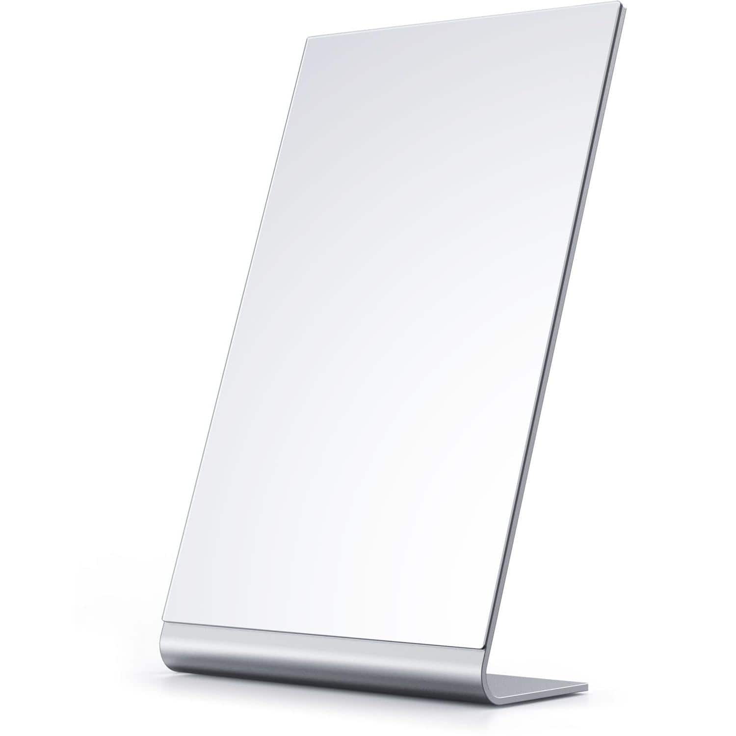 Pacoar Cade - Frameless Makeup Mirror Length Desk Vanity For Counter Bedroom Bathroom Dorm Mirror Glass Frame - Silver