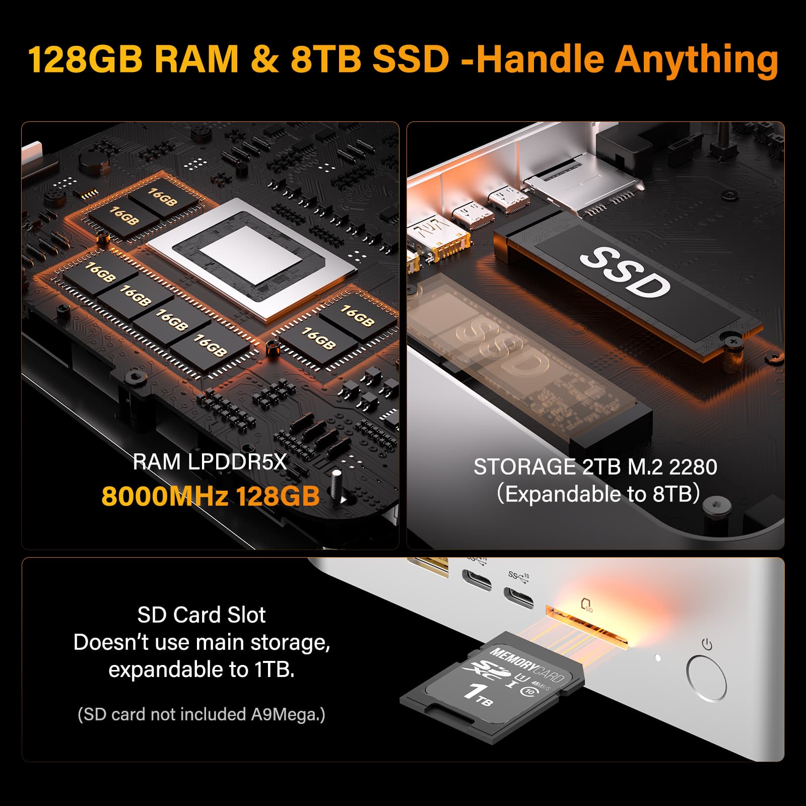 GEEKOM A9 Mega mini PC AMD Ryzen™ AI Max Series 395 processor