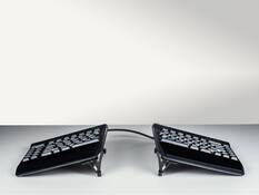 Front. KINESIS - Kinesis Freestyle2 Split Ergonomic Keyboard for Mac with VIP3 Tenting Kit - Graphite.