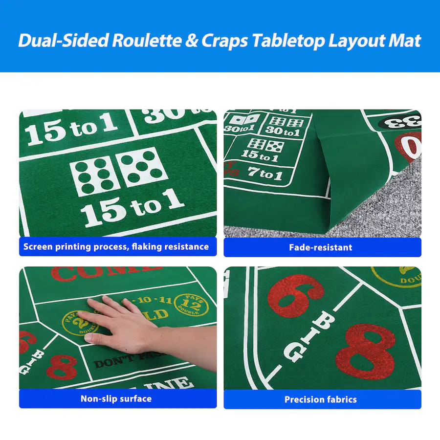 Greenscreen Layout Roulette GSE Games & Sports Expert Roulette&Craps Layout Felt, Las Vegas Style ...