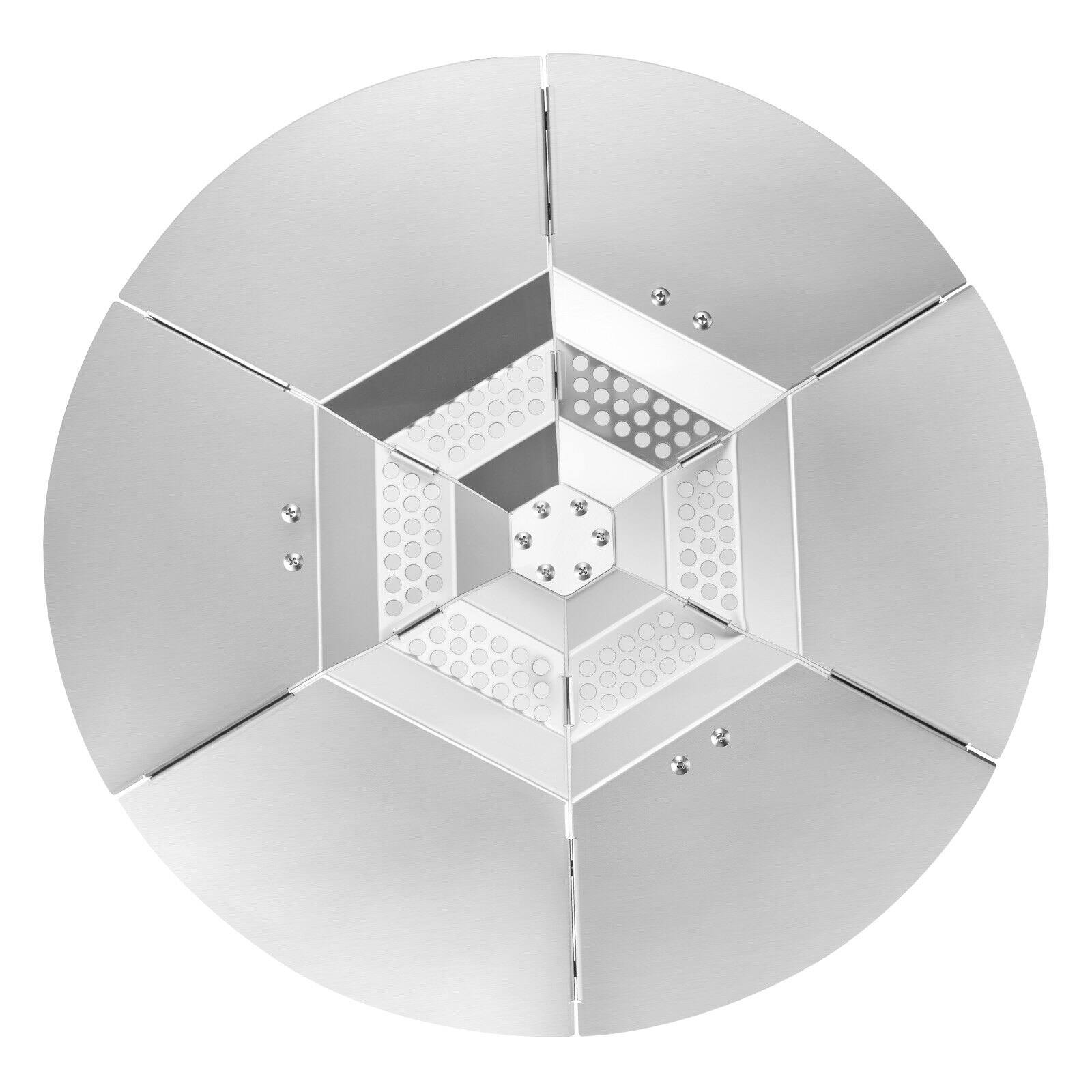 Alt View 8. Glintex - Fire Pit Heat Deflector 20-Inch Round Stainless Steel Heat Diffuser for Wood Burning Fire Pit, Detachable Cover.