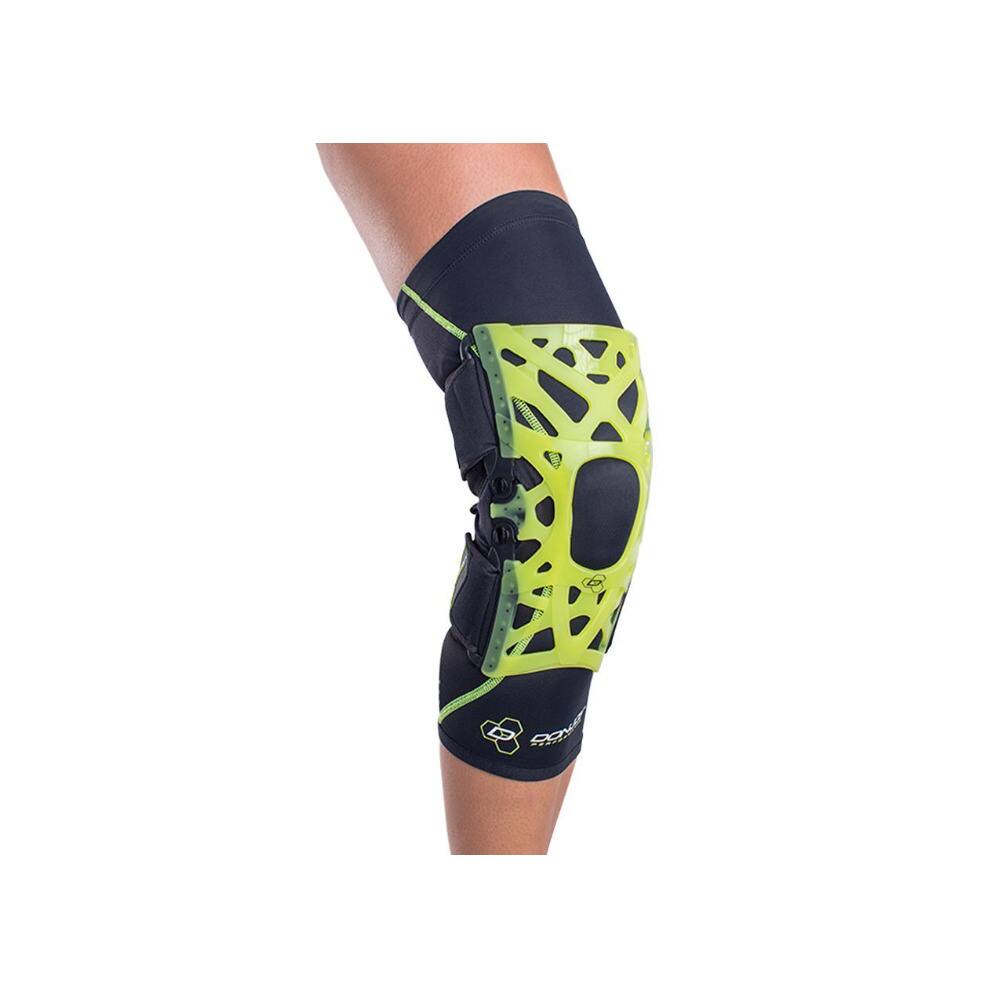 Front. DonJoy - DonJoy Performance Webtech Knee Brace (Slime Green) with Dual-Axis Hinges Large - Green.