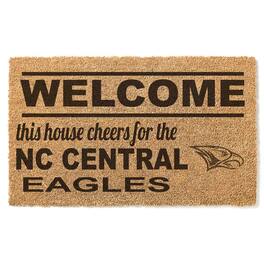 Jardine - North Carolina Central Eagles 18" x 30" Welcome Doormat - Brown