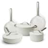 Front. Alva - Alva Mobi Nonstick Ceramic Cookware Set 8-Piece Set - Easy to Clean, Oven Safe and Toxin-Free Cookware - Cannoli Cream.