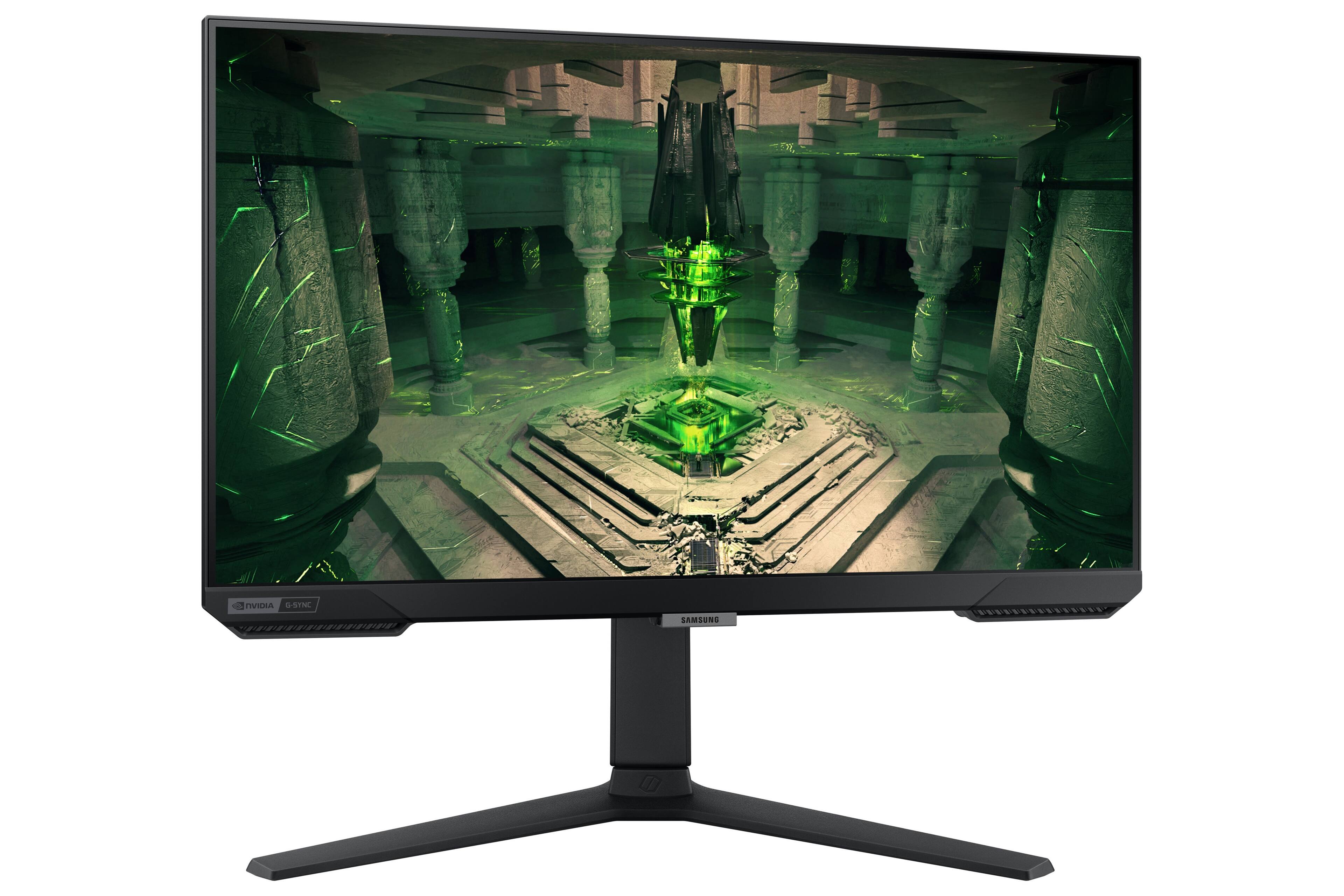 Alt View 25. Samsung - 25" Odyssey G40B FHD IPS 240Hz 1ms G-Sync Gaming Monitor - Black.