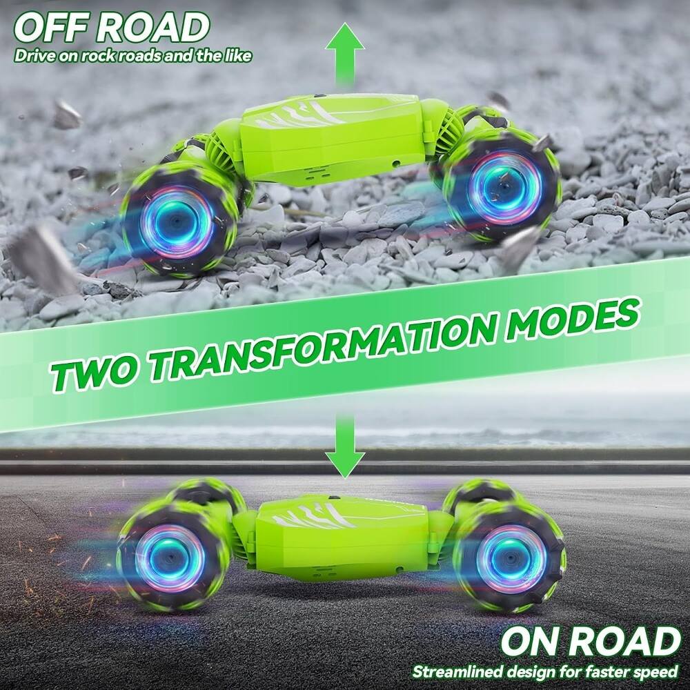 OFF ROAD  
Drive on rock roads and the like  

TWO TRANSFORMATION MODES  

ON ROAD  
Streamlined design for faster speed