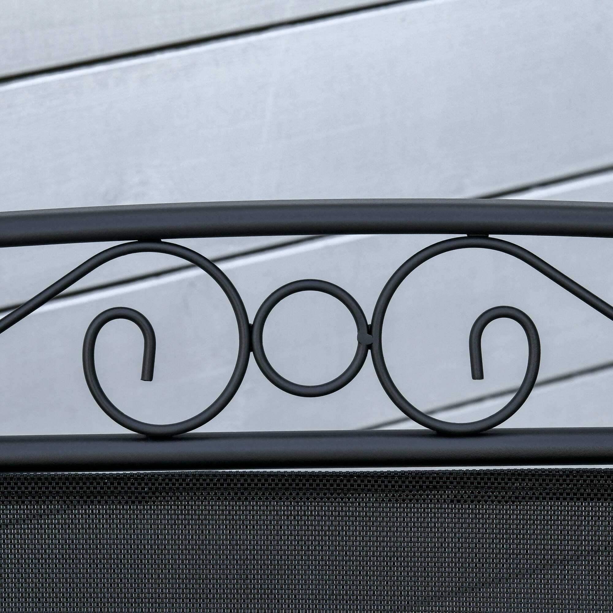 Alt View 7. Outsunny - Glider Chairs with Coffee Table - Black.