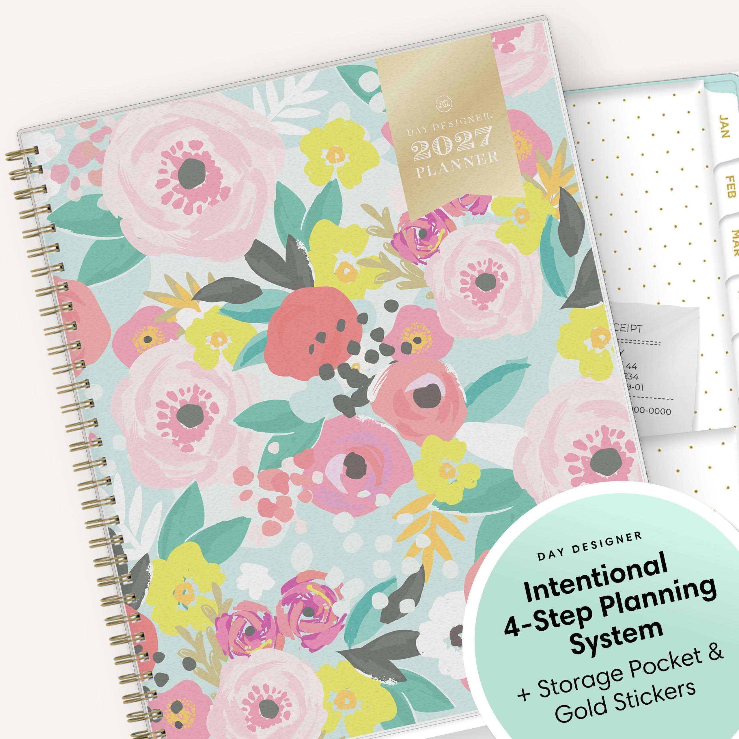 M DAY DESIGNER. 2027 PLANNER

JAN FEB MAR

CEIPT
Y 44 34 9-01
00-0000

DAY DESIGNER Intentional Planning 4-Step System & Storage Pocket + Gold Stickers