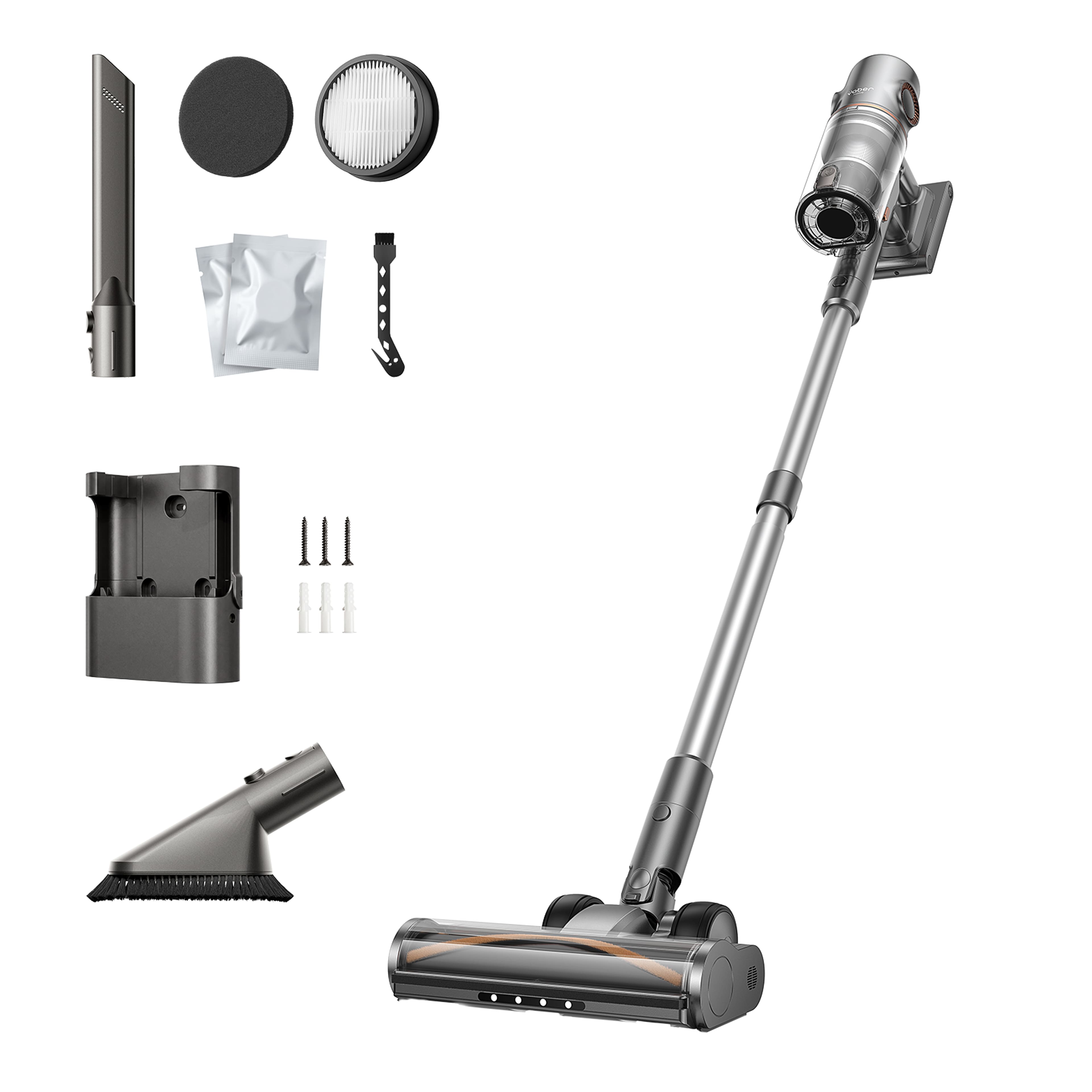 Yaber Home - X20 Cordless Stick Vacuum,134AW Suction,400W Motor,75 Mins Runtime,1.79KG Lightweight,6-Stage HEPA & Aromatherapy - Gray