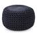 Angle. Simpli Home - Renee Round Pouf - Navy.