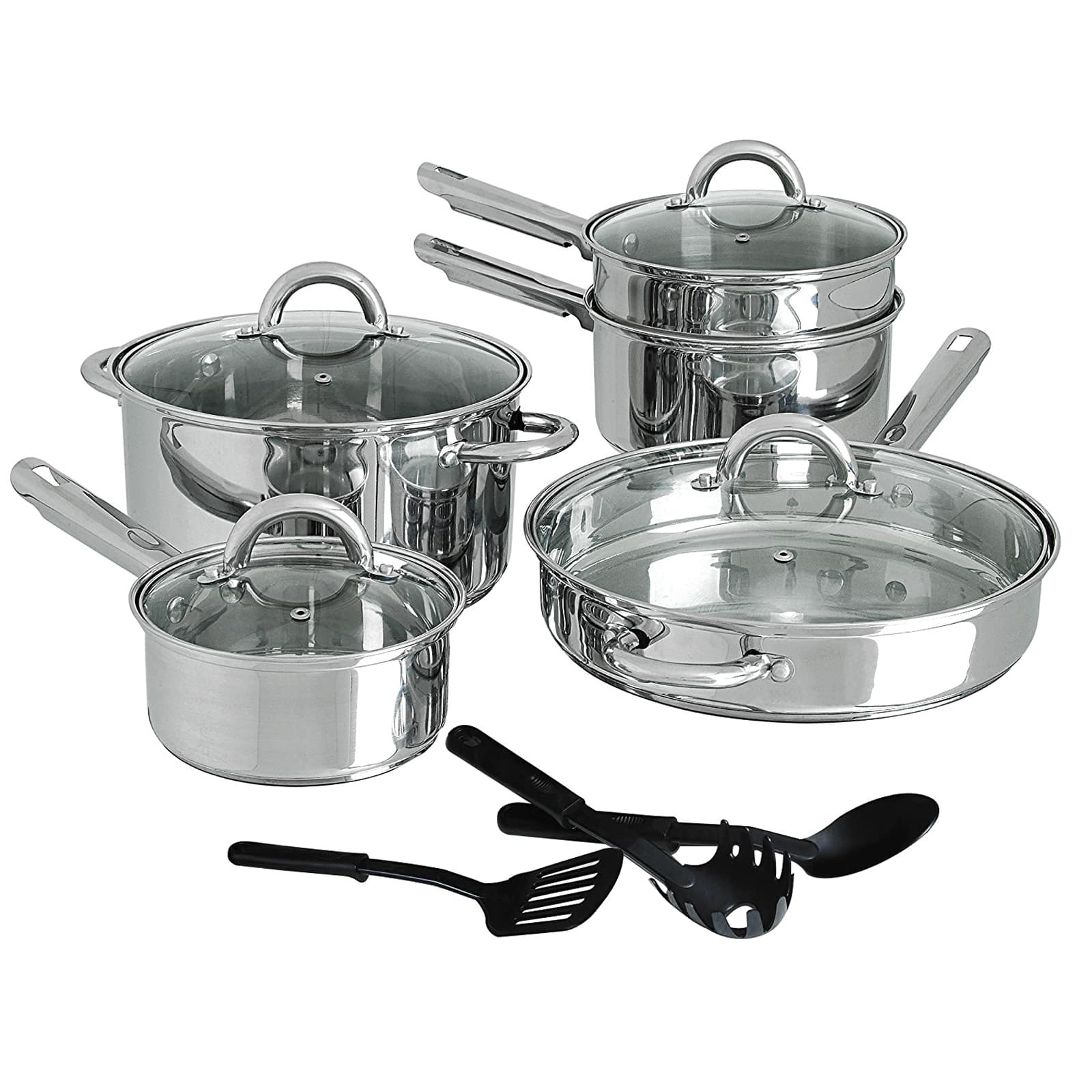 Gibson - Home Abruzzo Stainless Steel 12 Piece Cookware Set - Thumbnail 2