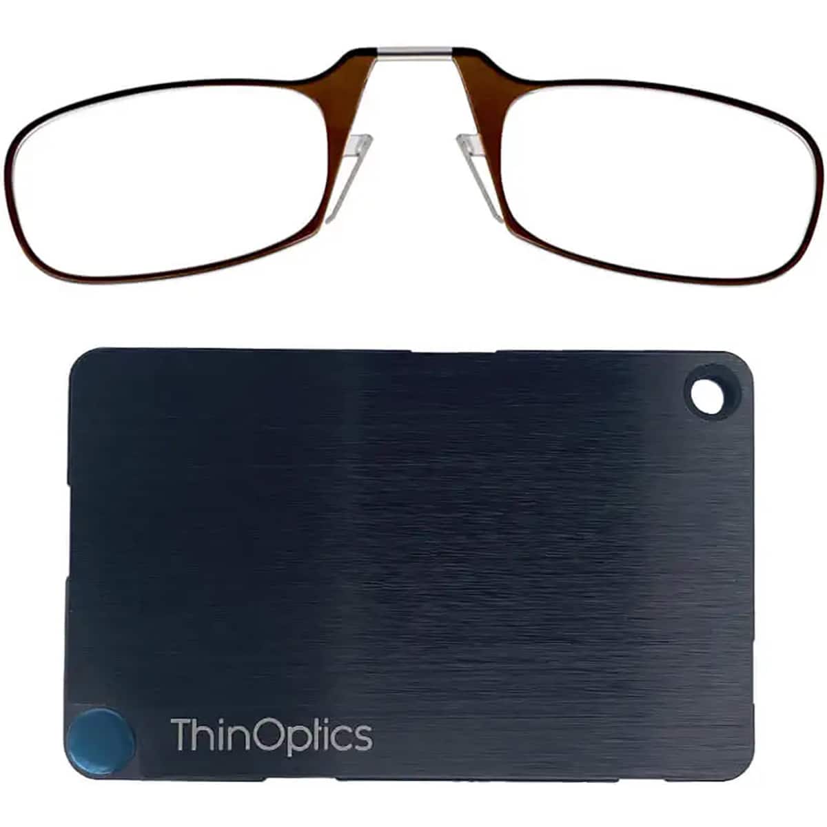 ThinOptics - Readers with Wallet - 2.50 - Brown Frame, Black Wallet - Brown/Black