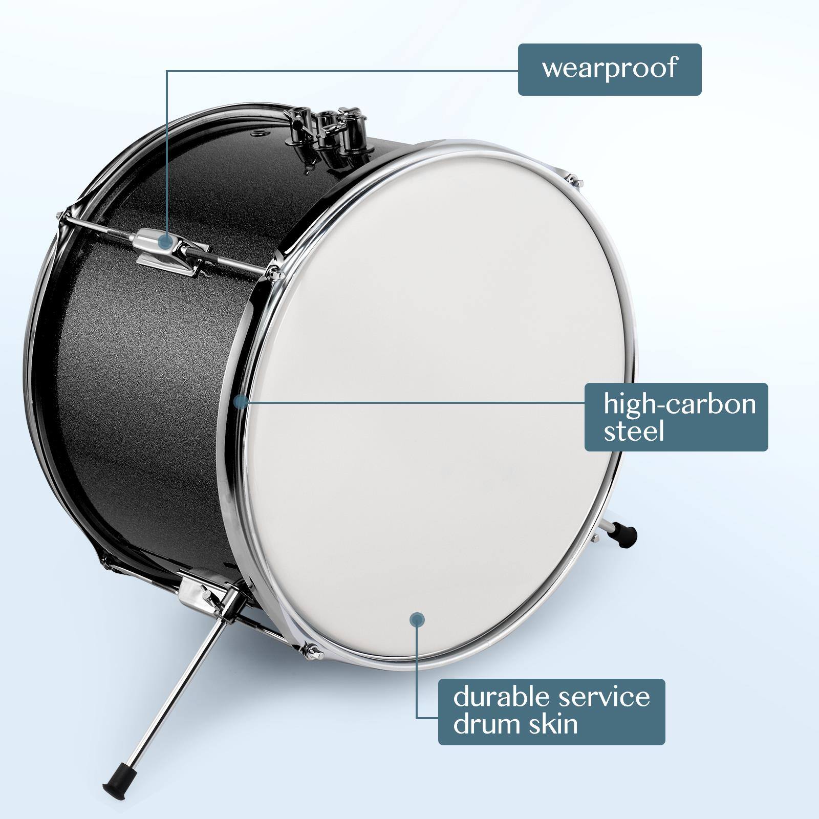 wearproof  
high-carbon steel  
durable service drum skin