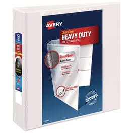 Avery - Heavy Duty View Binder With Durahinge And One Touch Ezd Rings 3 Rings 2" Capacity 11 X 8.5 White