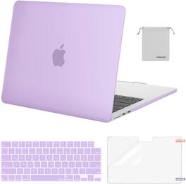 mosiso - Case for 2026-2022 MacBook Air 13 inch Case M5 A3449 M4 A3240 M3 A3113 M2 A2681, Shell&Keyboard Cover&Screen Film&Pouch - Purple