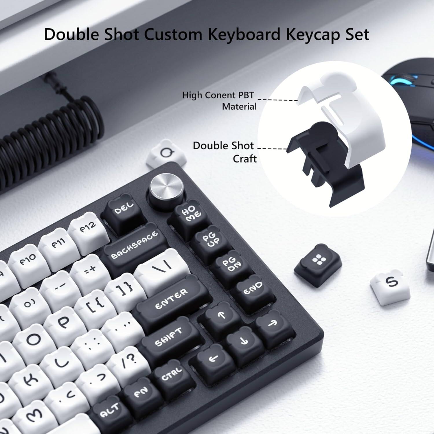 Double Shot Custom Keyboard Keycap Set

High Content PBT Material

Double Shot Craft

DEL O ME P12 P11 PG UP F10 BACKSPACE PG DN END

1/ \ | } ENO (O [{ ENTER T P . O : SHIPT 1 I? E

CTRL C PN 3 ALT S
