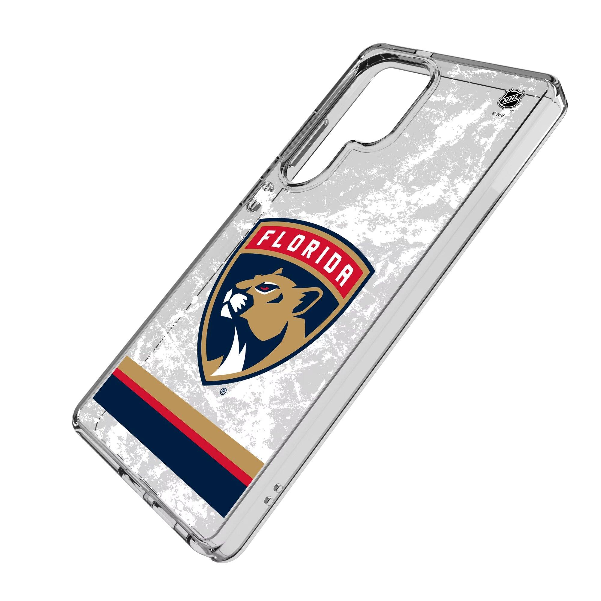 Alt View 1. Keyscaper - Florida Panthers Galaxy Stripe Clear Ice Case - S23 Ultra - Multicolor.