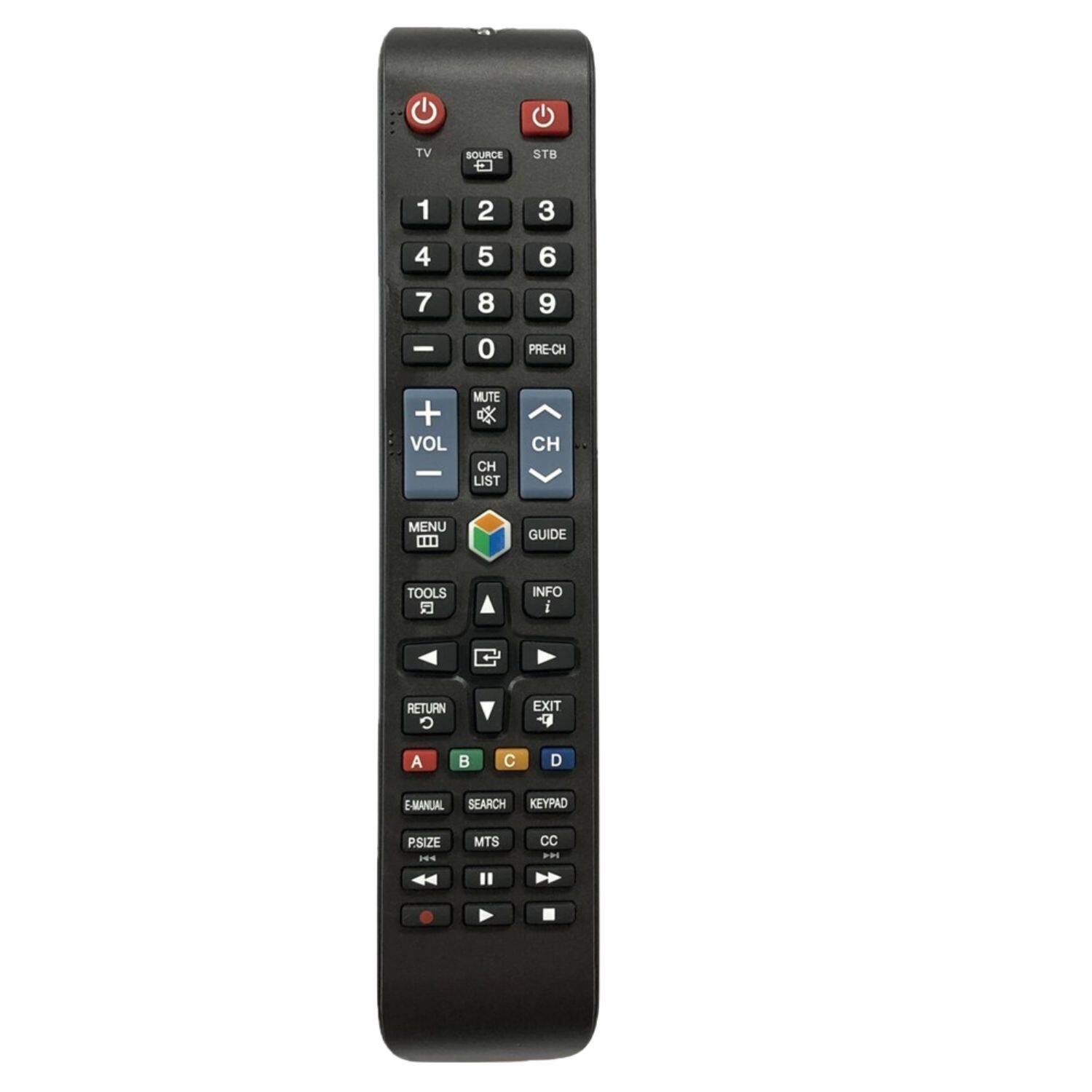 TV SOURCE STB
1 2 3 4 5 6 7 8 9 0
PRE-CH + VOL - MUTE
CH LIST CH MENU 0 GUIDE TOOLS INFO i
RETURN G EXIT 9 A B C D
E-MANUAL SEARCH KEYPAD PSIZE MTS cC
POWER