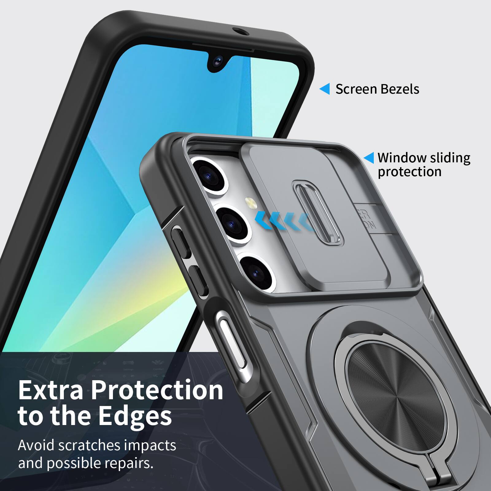 Screen Bezels  
Window sliding protection  
Extra Protection to the Edges  
Avoid scratches impacts and possible repairs.