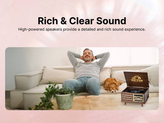 Rich & Clear Sound  
High-powered speakers provide a detailed and rich sound experience.