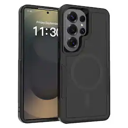 Dteck - Rugged Case for Samsung Galaxy S26 Ultra, Compatible with MagSafe, Dual Layer Shockproof Protective Phone Cover - Black