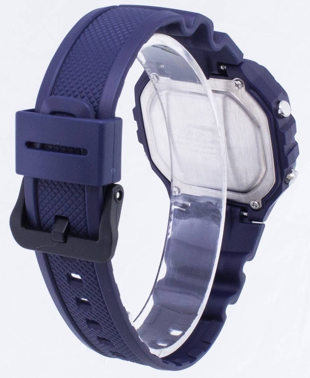 Back. Casio - Youth W-218H-2AV W218H-2AV Digital Men's Watch - Blue.