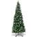 Front. Costway - 6ft Snow Flocked Unlit Pencil Christmas Tree Hinged Pine Cones - Green/White.