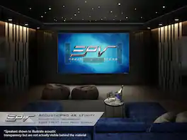 Elite Screens - EPV Screens AcousticPro 4K eFinity, 110" Diag, 16:9, Acoustically Transparent Fixed Frame Screen, LED Backlight - White