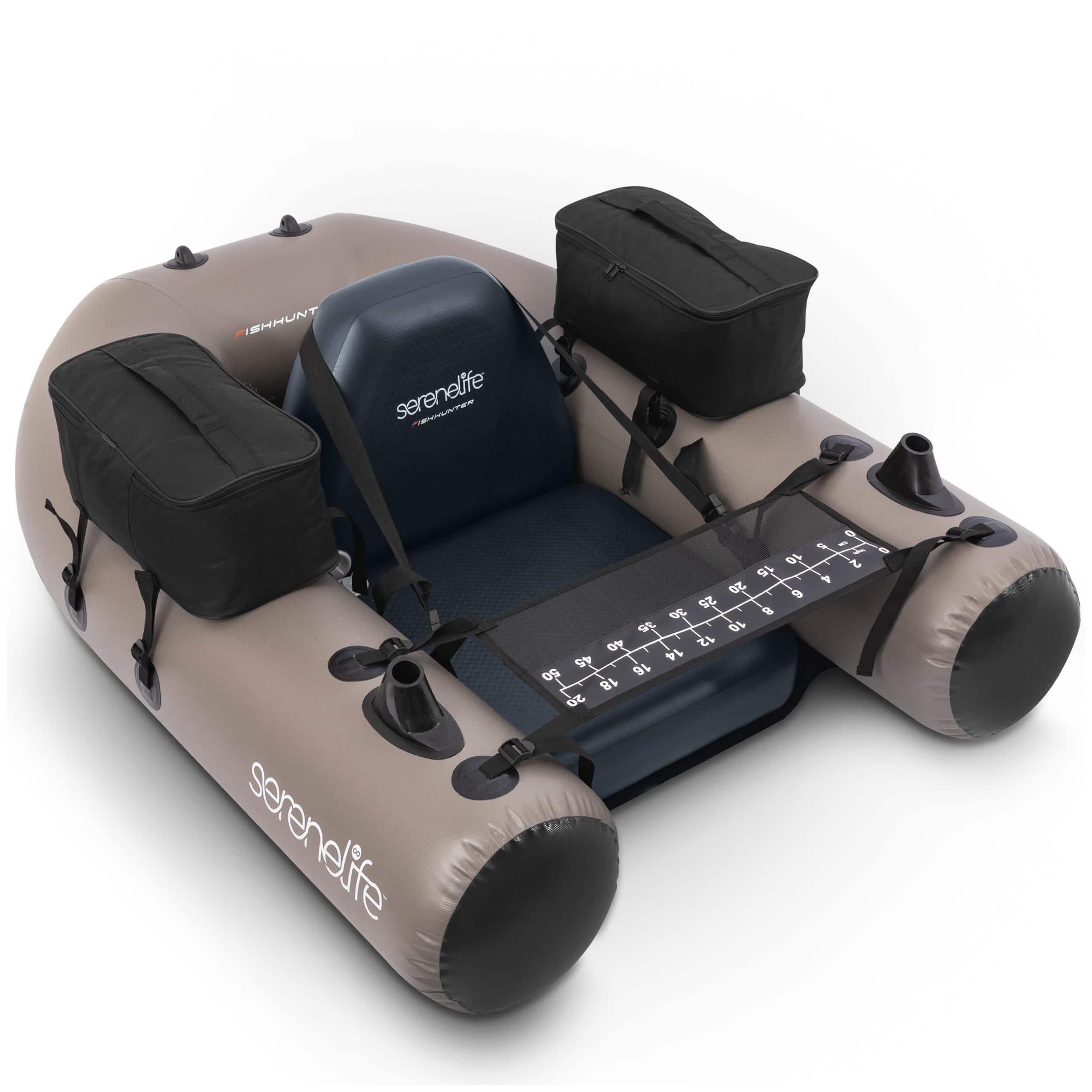 SereneLife - SLFBT10 Inflatable Fishing Float Tube, PVC Belly Boat, Rod Holders, 220 lbs Capacity - Gray price history on PriceWatchPro