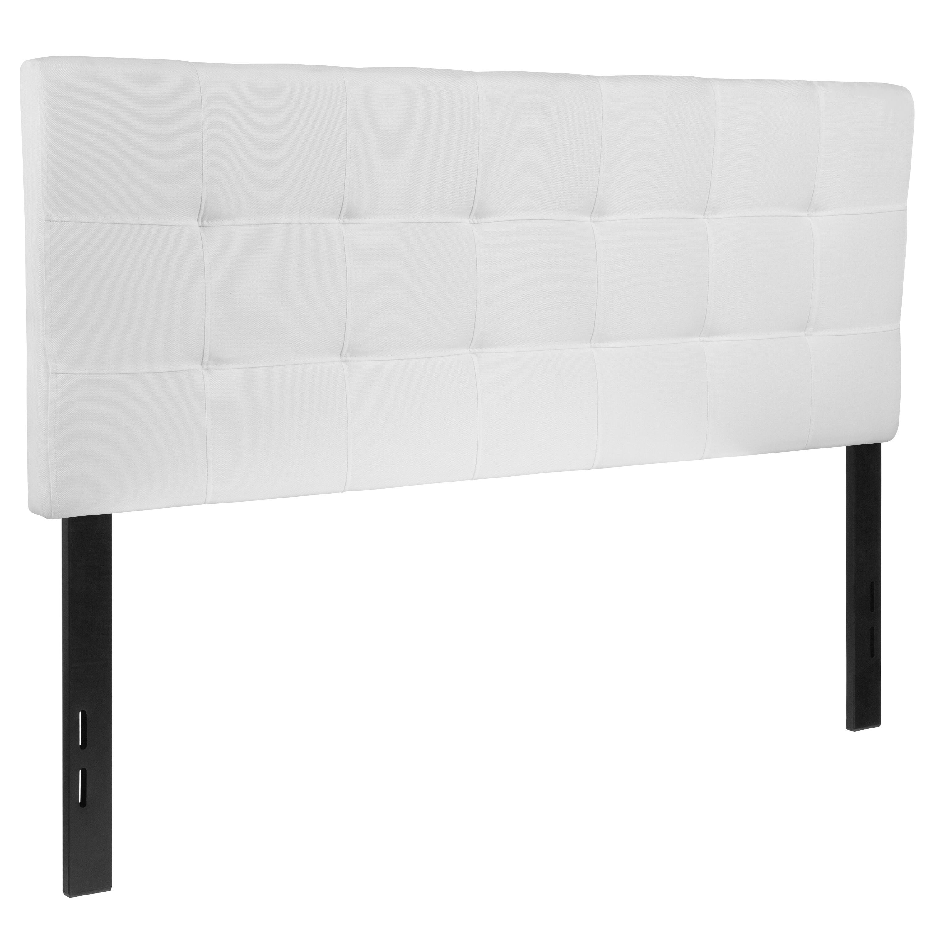 Alt View 1. Emma + Oliver - Quilted Tufted Upholstered Headboard - White.