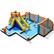 Front. Costway - Giant Soccer-Themed Inflatable Water Slide Bouncer W/ Splash Pool Without Blower - Multicolor.