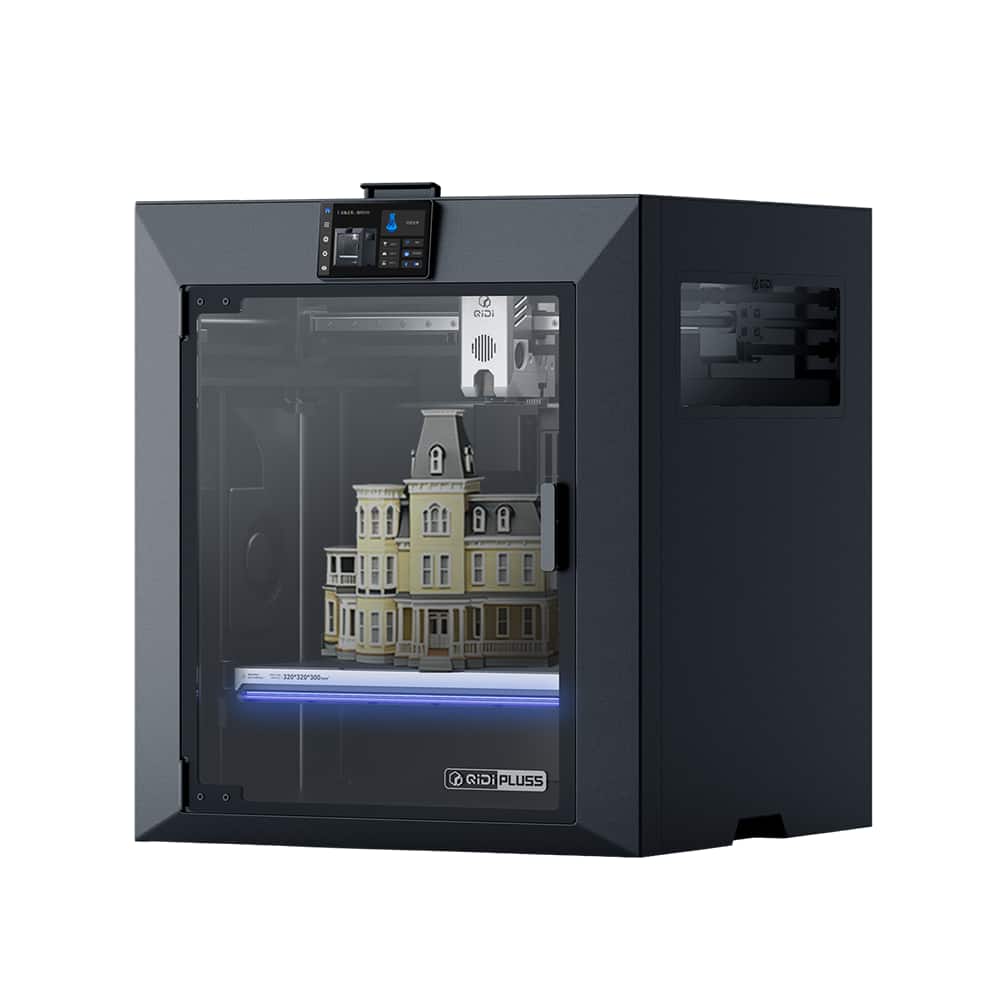 QIDI - Plus5 Enclosed CoreXY FDM 3D Printer, 65C Heated Chamber, 600mm/s, Auto Leveling, AI Camera, 320x320x300mm - Black